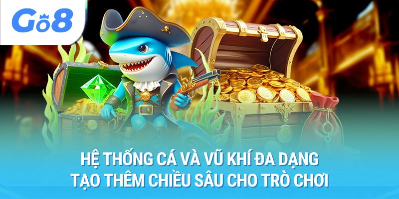 Hệ thống cá và vũ khí đa dạng tạo thêm chiều sâu cho trò chơi