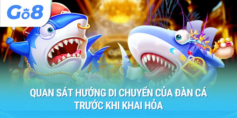 Quan sát hướng di chuyển của đàn cá trước khi khai hỏa